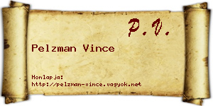 Pelzman Vince névjegykártya